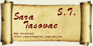 Sara Tasovac vizit kartica